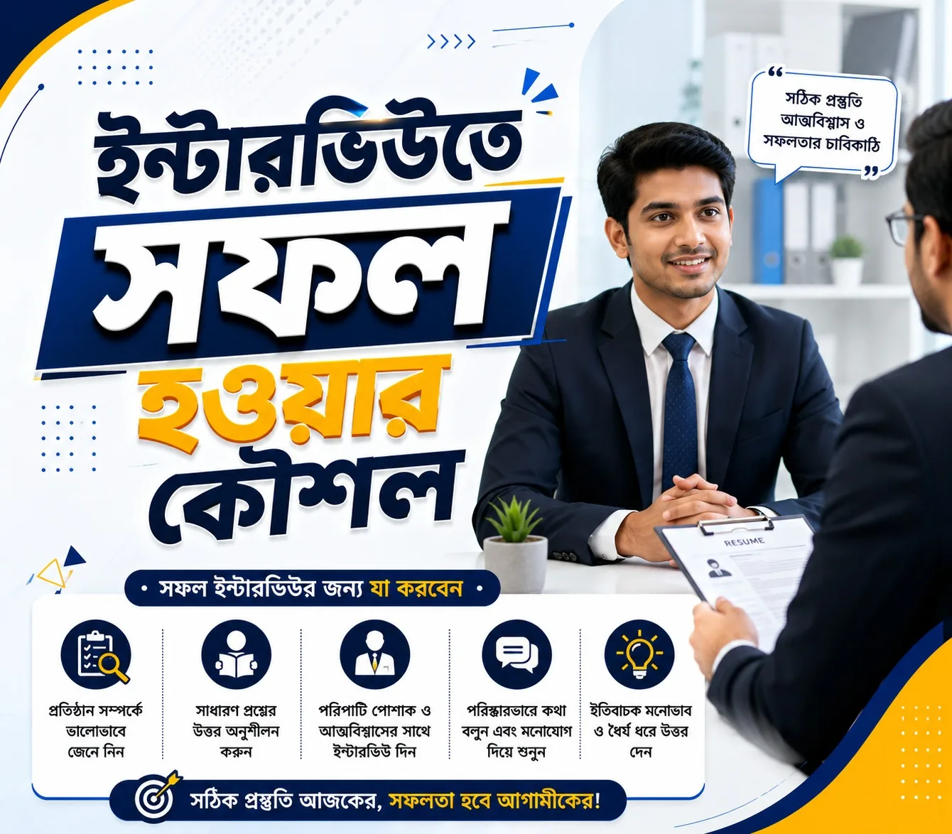 ইন্টারভিউতে সফল হওয়ার কৌশল