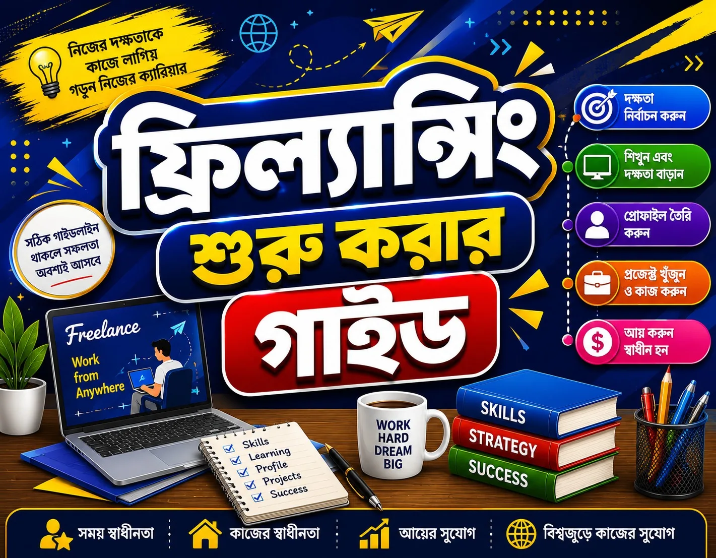 ফ্রিল্যান্সিং শুরু করার গাইড: নতুনদের জন্য সম্পূর্ণ নির্দেশিকা 